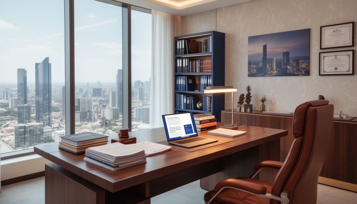 Business people reviewing global compliance documents