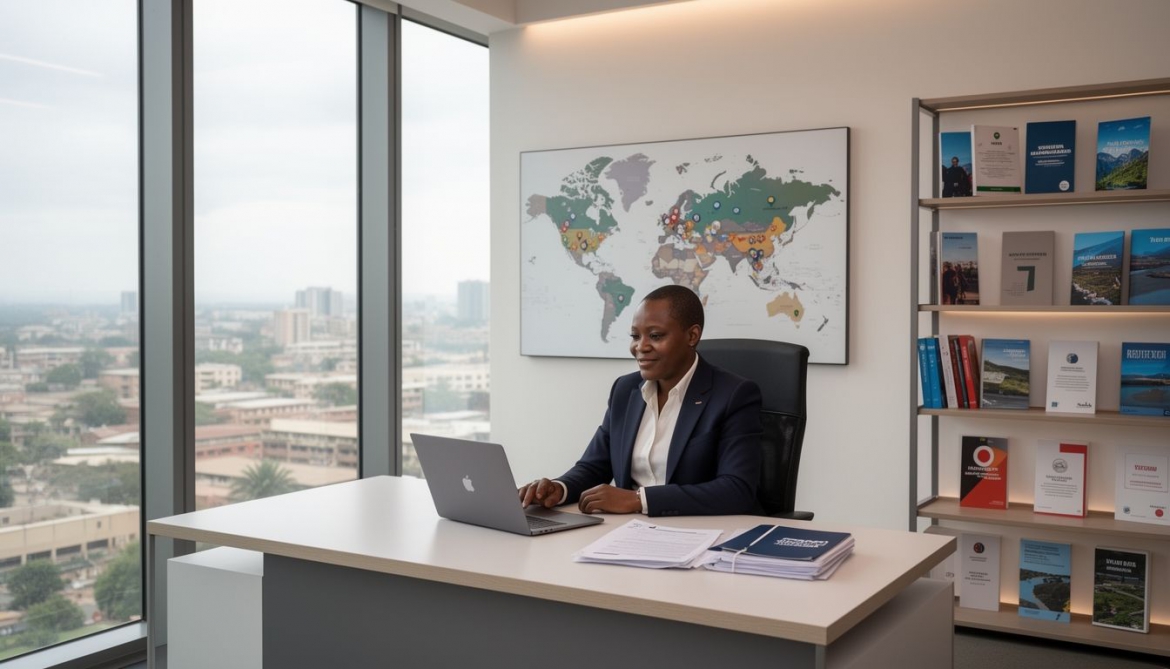 Visit & Work Travel Agency's Dedicated Account Management team collaborating with a corporate client.