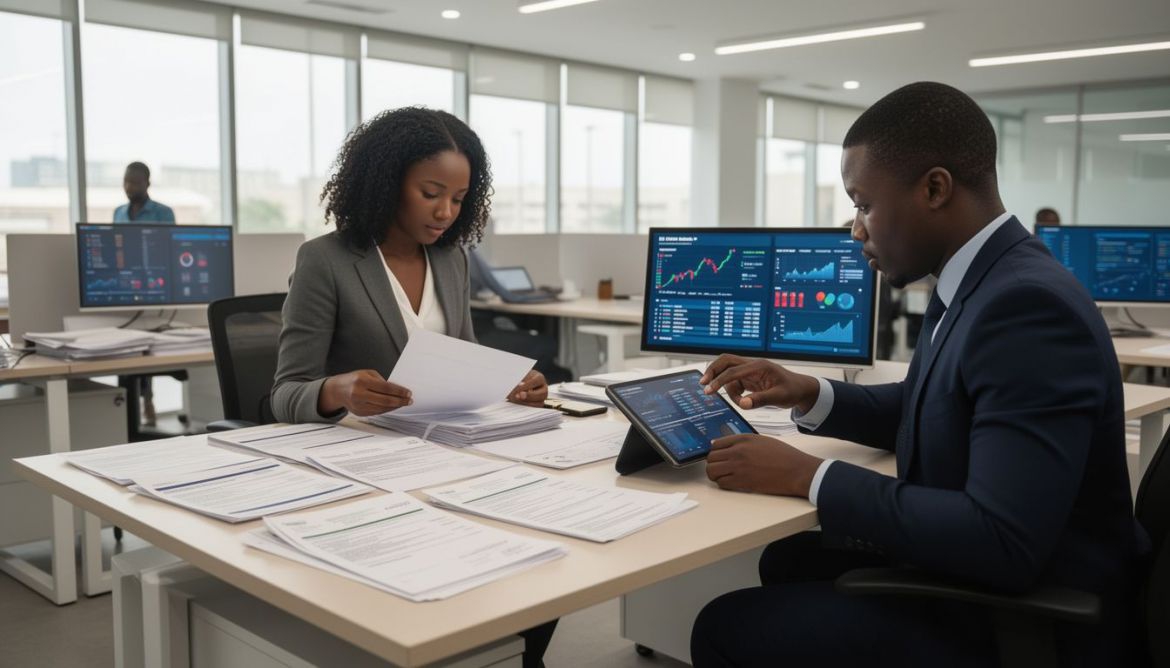 Financial documents including bank statements and certificates for visa application