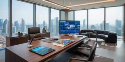 Luxurious first-class seating and amenities for international travel