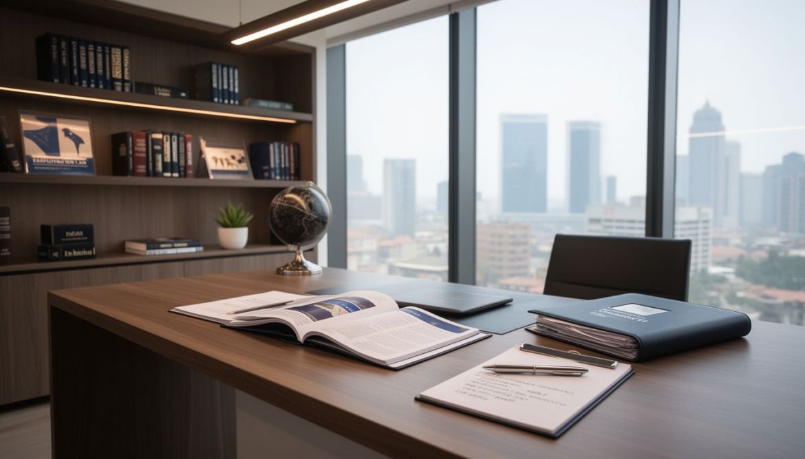 Kenyan professionals discussing labour law compliance in an office setting