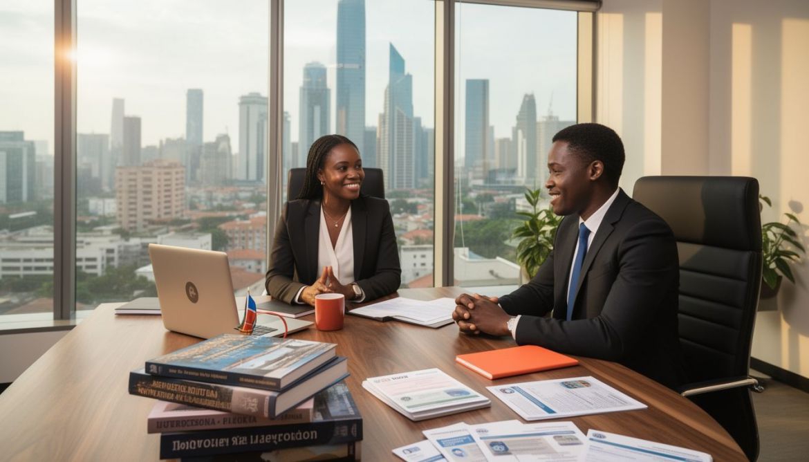 Visit & Work Travel Agency offering visa processing, job placements, and travel services