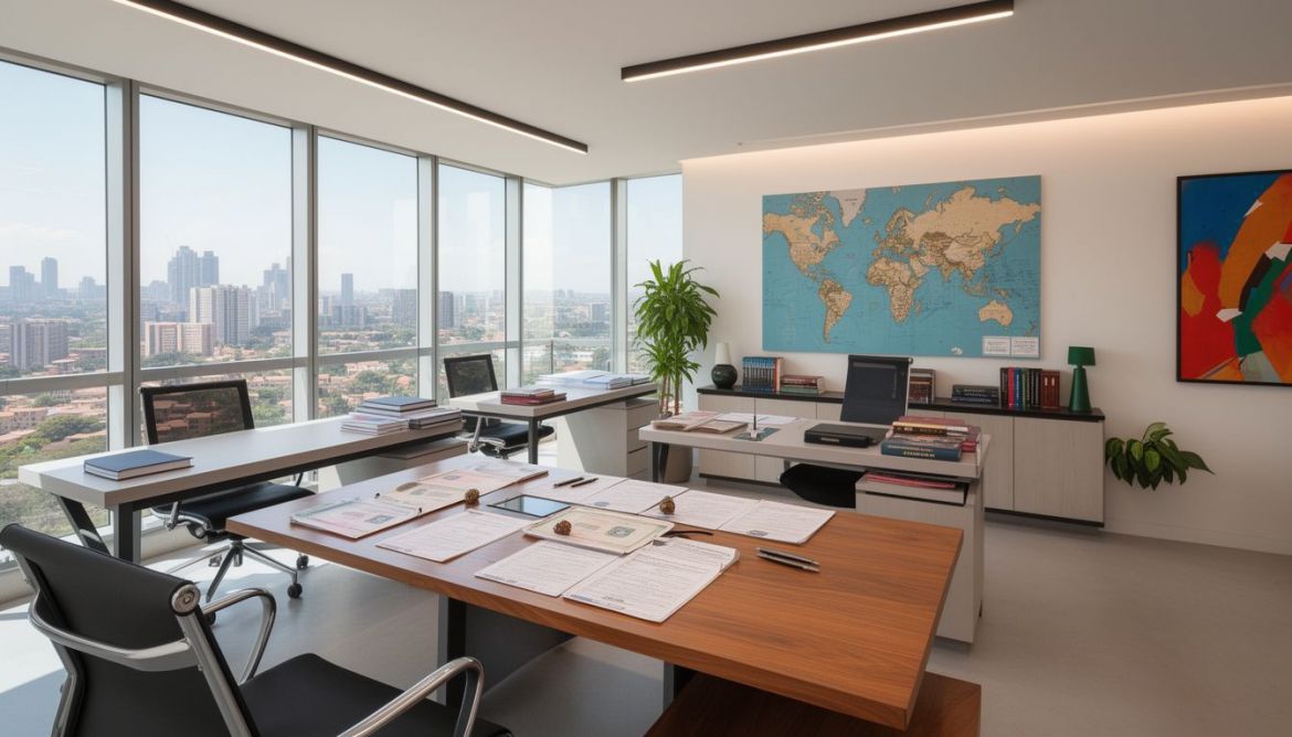 Kenyan professional looking at job opportunities abroad with Visit & Work Travel Agency